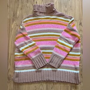 Striped Pink and Brown Women's Aerie Sweater